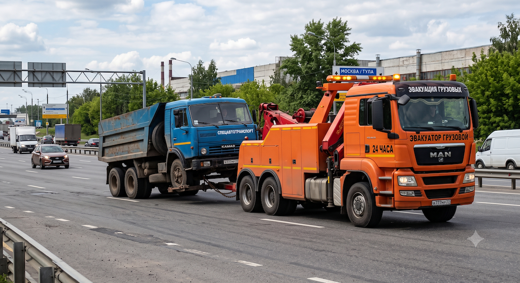 КамАЗ и самосвалы — грузовой эвакуатор Автомощь